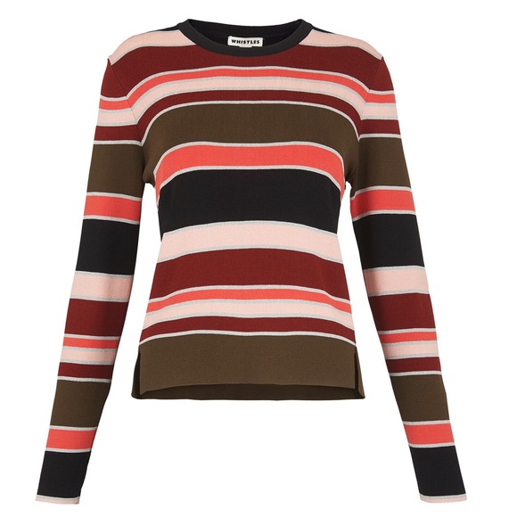 Whistles Sweaters Whistles Cropped Multi Striped Sweater Poshmark